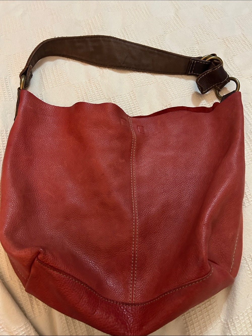 Lucky Brand Red Leather Shoulder Bag